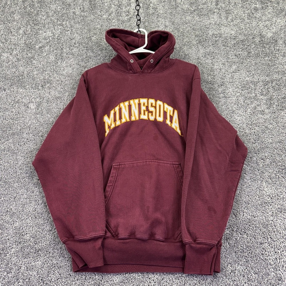 Vtg Minnesota Golden Gophers Sweatshirt Mens Small Red Steve & Barry's Hoodie